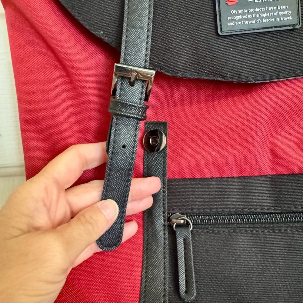 Olympia Red and Black Duke Urban Backpack - NEW